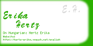 erika hertz business card